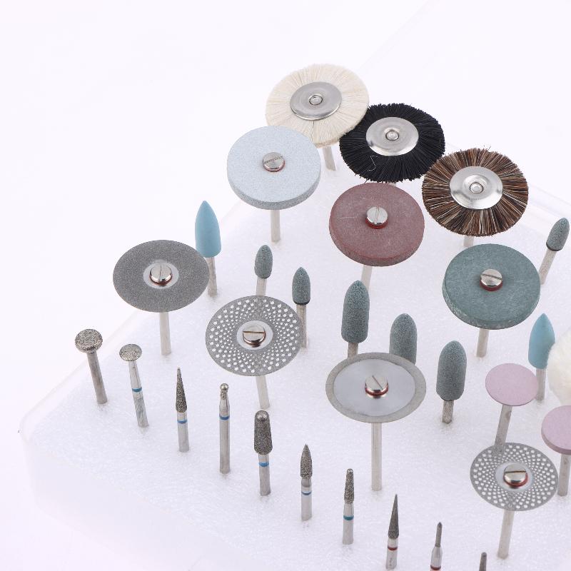 35-Piece Grinding & Polishing Set, Hp Shank Diameter 2.35Mm Diamond Bur Brush Grinding Lab Tools