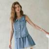 CEST MOIDEW Cest_Bow Denim Sleeveless Blouse