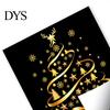 Gold Ribbon Window Stickers Christmas Tree Static Cling, Glass Sticker with Bow, Reindeer Holiday Storefront Displays Antler & Star Snowflake,