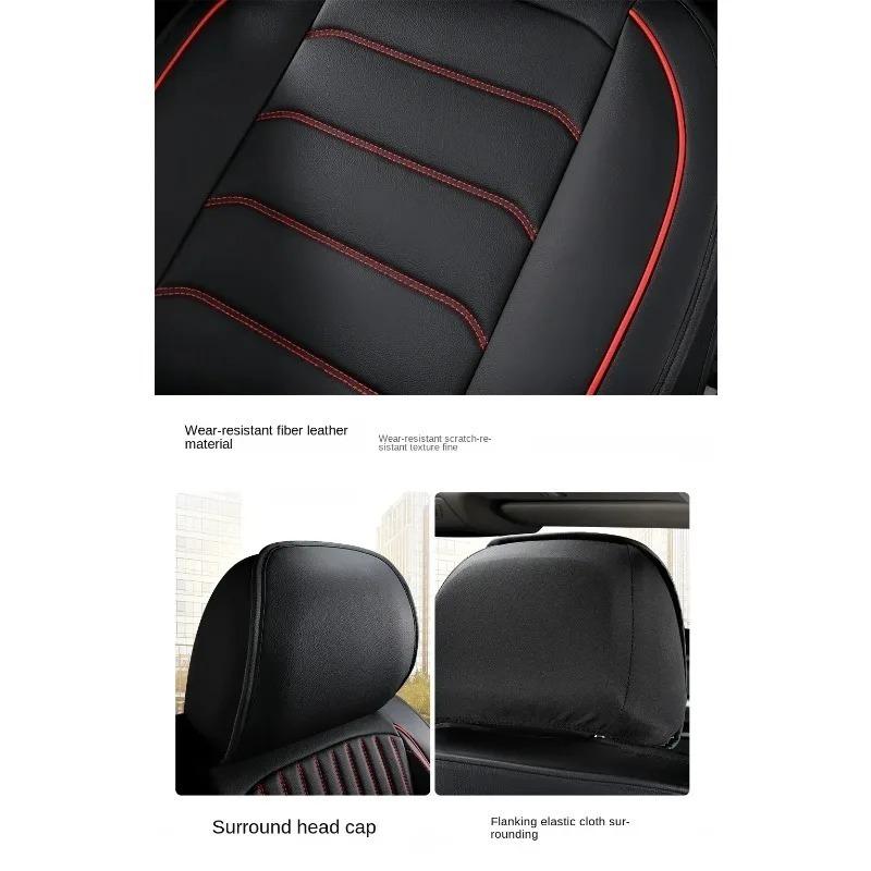 Universal All Seasons Leather Car Seat Covers Auto Interior Protectors Anti-Slip for Most Cars