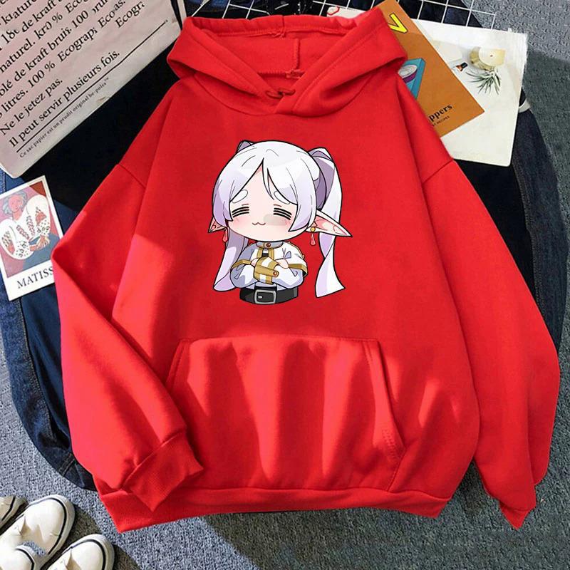 სასაცილო ანიმე ფრიერენის პრინტიანი ჰუდი მოდური ჰუდები