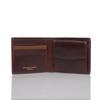 Katharine Hamnett London Calf Leather Bifold Wallet with Card and Coin Compartment, Chocolate, 490-50800