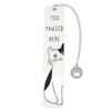 1pc Stainless Steel Cat Bookmark, Waving Paw Design with Inspiring Quote, Perfect Gift for Readers & Cat Lovers, Durable