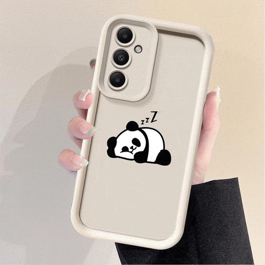 Cute Panda Phone Case for Galaxy A12 A13 A14 4G 5G A13 A22 5G A23 4G 5G A24 4G A32 4G 5G A33 5G A34 5G Matte