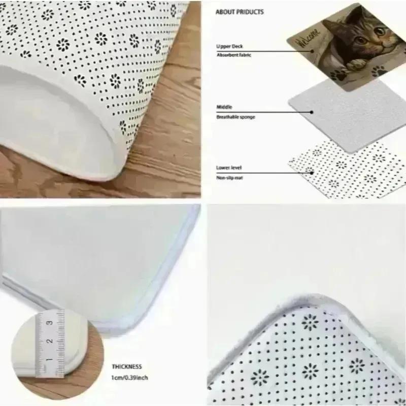 1pc Optical Illusion Tunnel Pit Pattern Non-Slip Door Mat, 2D Printed Farmhouse Style Machine Washable Doormat Home Decoration