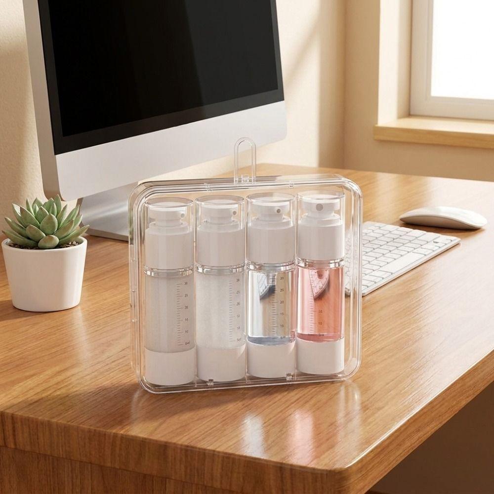 Transparent Vacuum Press Pump Bottles Leak Proof Shampoo Empty Container Conditioner