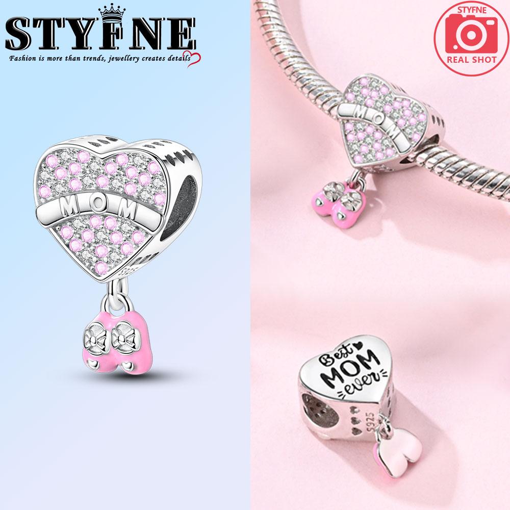 Copper Ballet Dance Shoes High Top Canvas Shoe High Heels Charms Beads Fit Diy Bracelet Fine Birthday Jewelry Gift