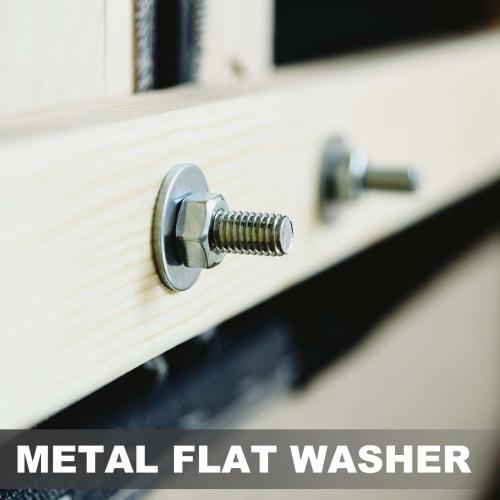 PATIKIL M5 X 10mm X 1mm Stainless Steel Flat Washers, 100 Pieces, Round Metal Washers, Small Spacers for Screws, Bolts, and Nuts, Assortment