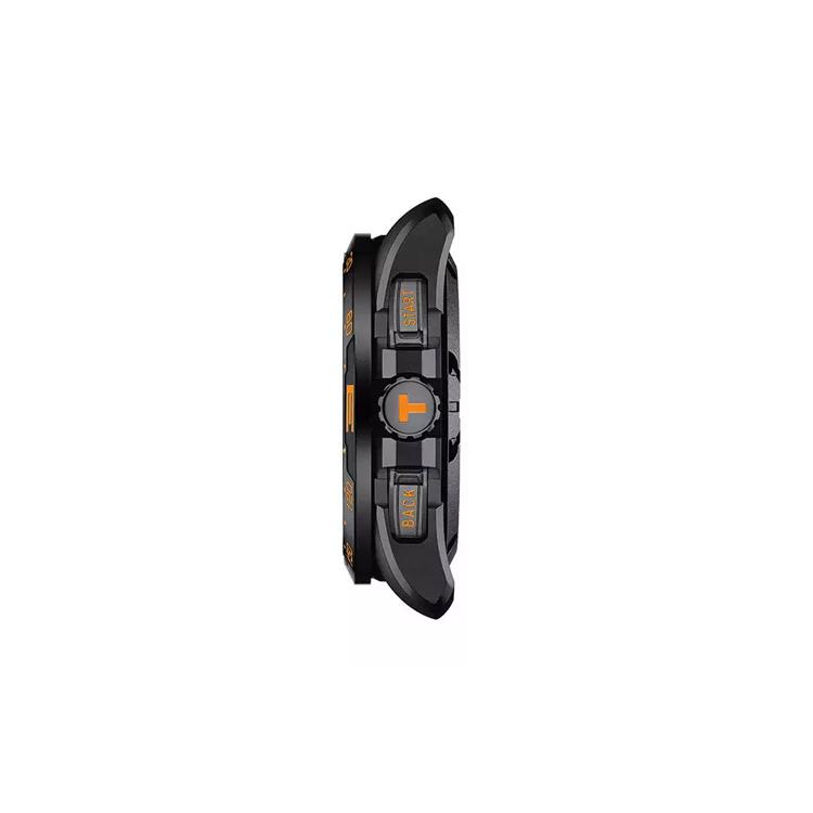TISSOT T SPORT Collection Quartz Movement Men's Watches Watch 47.5mm Black Dial Ceramic Watch Case Rubber Strap T121.420.47.051.04