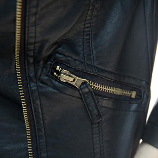 Women Spring Autumn Faux Leather Jacket Short Paragraph Slim Fit Coat Outwear