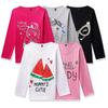 T2F Girl' Cotton Printed Regular Fit Full Sleeve TShirt(Pack of )