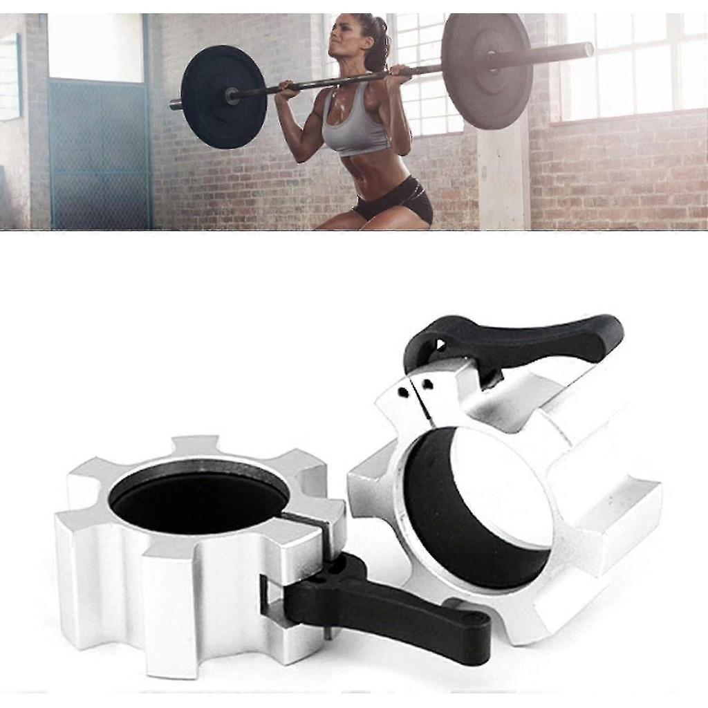 Barbell Collar Lock, Aluminum Alloy 50mm Barbell Clamps For Bodybuilding - Ri