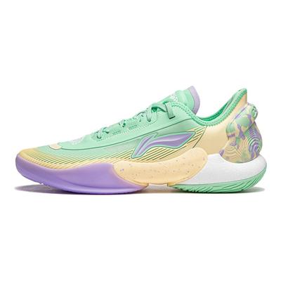 Li Ning Yushuai 18 V2 Basketball Shoes Men's Low Top Green Yellow ABAU025-3