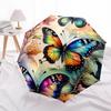1pc Colorful Butterflies and Flowers Umbrella with Plastic Handle,Suitable for All Seasons Home Travel Outdoor UmbrellaDD160