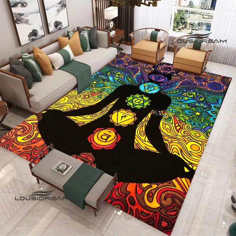 3D Chakra Printed Carpet Non-slip Carpet Door Mat Yoga Mat Bedroom Decoration Area Rug Bedroom Decor Birthday Gift