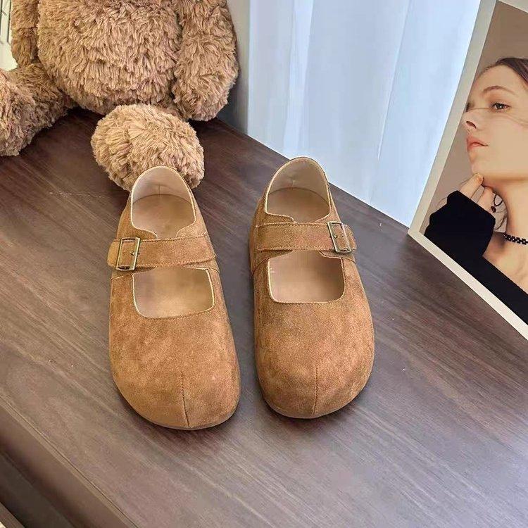 Thick-soled inner height increase, retro one-pedal Mary Jane shoes, children's summer and spring new single shoes