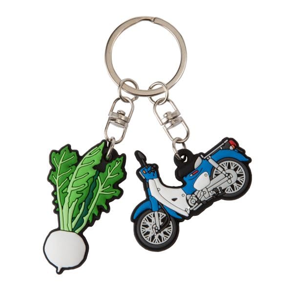 Honda 0SYEP-69B-BF PVC Rubber Key Chain SuperCub x Headpiece FREE Size