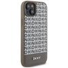 Dkny Dkhmp15Spsospw Iphone 15 / 14 / 136.1 Brązowy/Brown Hardcase Leather Printed Pattern Metal Logo Magsafe