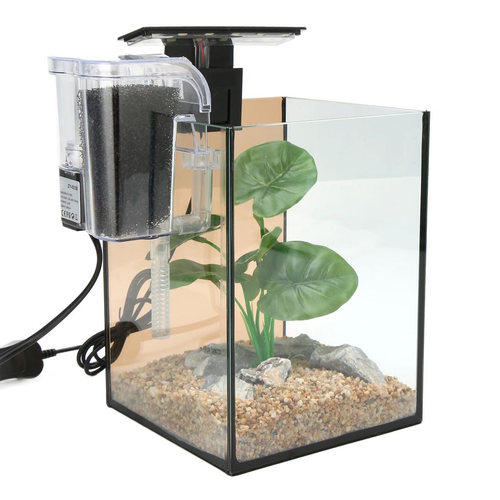 Aquarium Kit Innovative Universal Small Fish Tank Starter Kit with Filter Pump LED Clip Light for