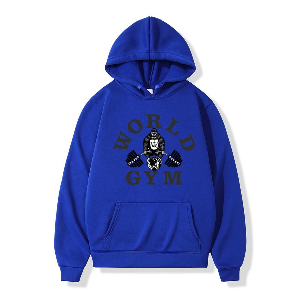 Fashion Men Hoodies World Gym Sports Harajuku Couple Men Womnen Fashion New Brand Design Pullover Men's Fleece Hoodies