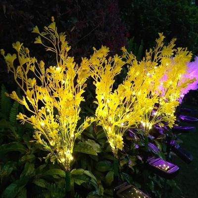 2PCS LED Solar Powered Waterproof Private Garden Ground Canola Flower Light Outdoor Solar Light Canola Flowers Waterproof Garden
