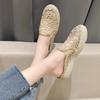 Hollow Embroidered Women's Slippers Flat with Pull on Women's Shoes on Sale 2025 New Summer New Solid Women's Slippers