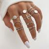 Cross Leaf Ring, Pearl Sun Moon Ring Set For Women