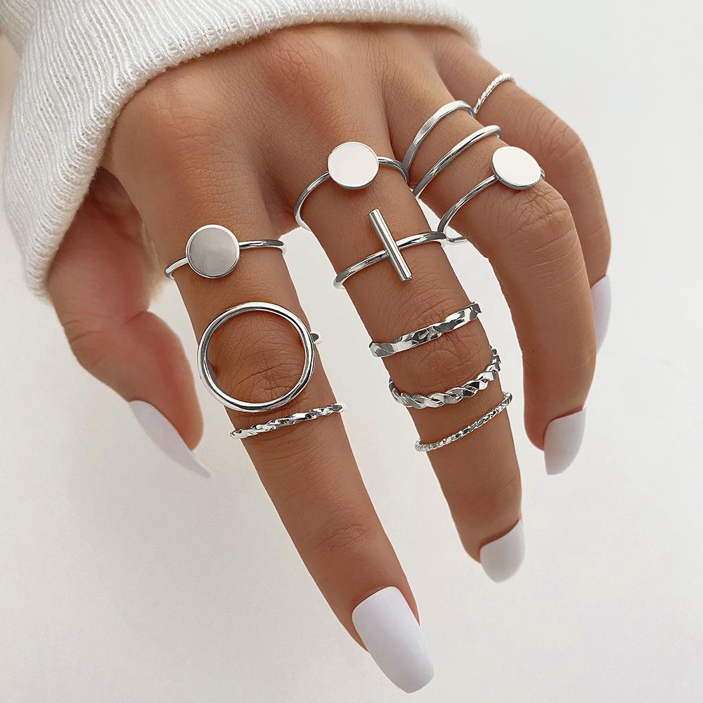 Cross Leaf Ring, Pearl Sun Moon Ring Set For Women