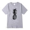 Cool Unisex Fashion Casual Top Quality 100 Cotton Loose Pineapple Printed T Shirt Casual Loose Cool Unisex T Shirt For Unisex