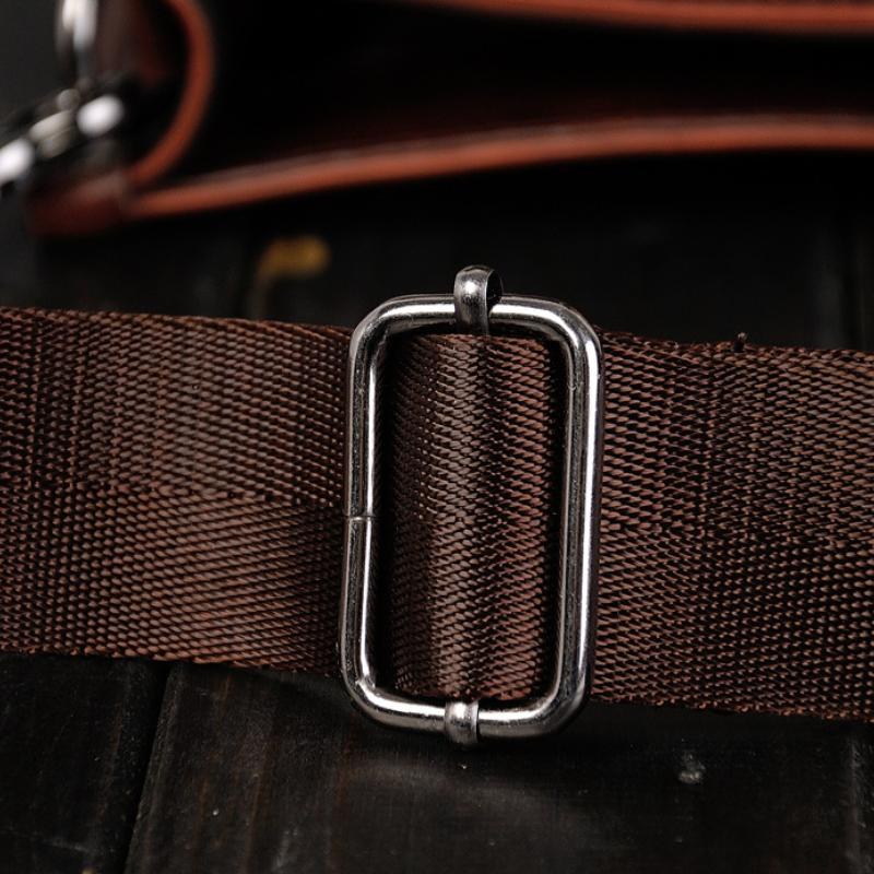 Crazy Horse Leather Men's One-shoulder Crossbody Bags Korean Casual Small Hanging Bag Horizontal Retro Men's Bag