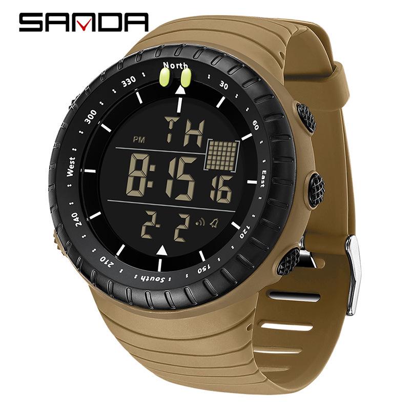 Sanda Cold Light Large Screen Waterproof Digital Sports Watch