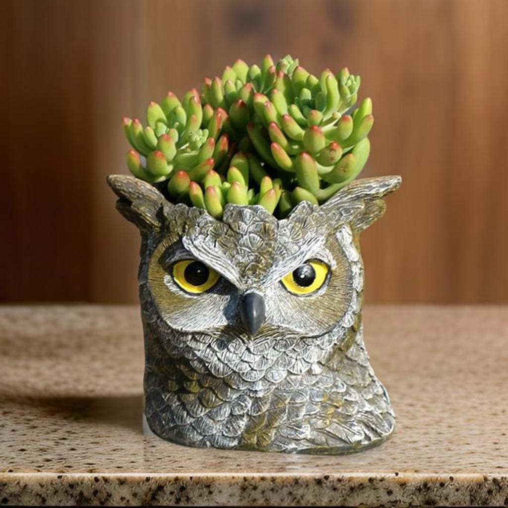 Silikon Blumentopf Form Blumenvase Formen Eulenform Silikon Textur für Sukkulenten Pflanzgefäß und Resin Guss Handwerk
