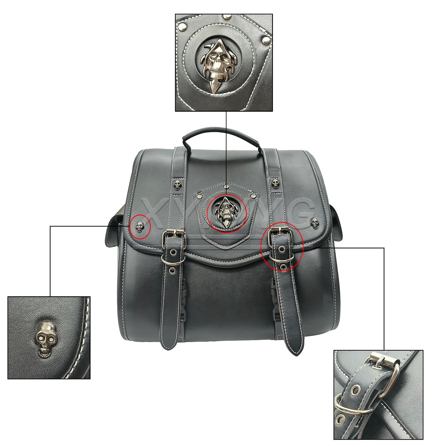 

Motorcycle Package Side Hanging Bag Riding Retro Electric Vehicle Kit Rider Equipmentmodified Package Head and Tail Hanging bag чёрный