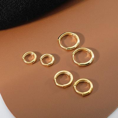 Accessories Simple Korean 6mm/8mm/10mm/12mm Women Minimalist Ear Buckle Hoop Earrings Round Earring
