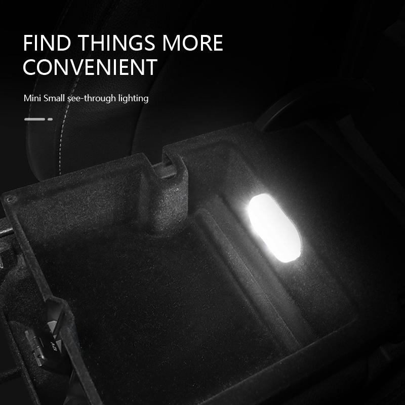 SEAMETAL Mini Car Touch Light for Floor Trunk Hood Ceiling USB Rechargeable Magnetic Ambient Lamp Auto Interior Reading Light