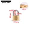 Small Brass Anti-Theft Padlock for Household Doors, Cabinets, and Dormitories with Thickened Lock Head and Key