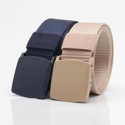 Unisex Canvas Belt with Non-Metal Automatic Buckle for Casual and Outdoor Use