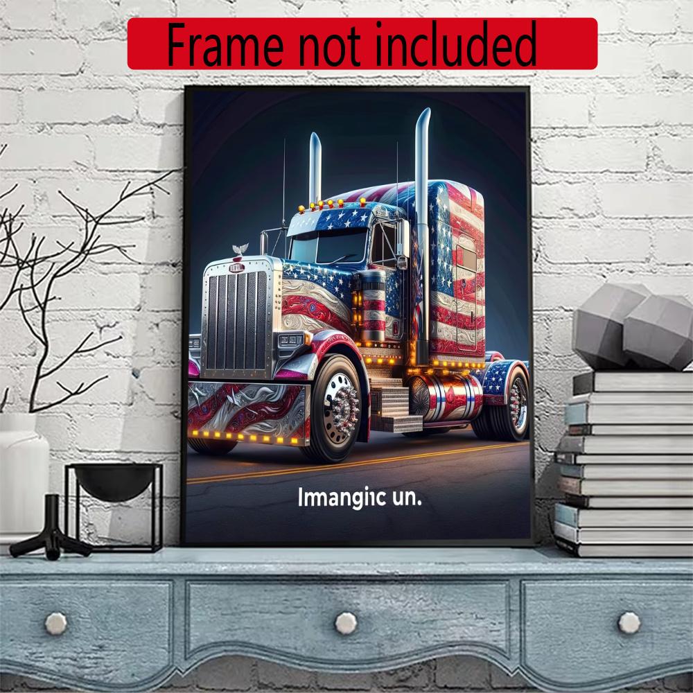 Kenworth Diamond Painting Round Diamond Mosaic Rhinestones Diamond Embroidery Craft Kit Wall Decor Without Frame