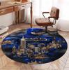 Batman Pattern Round Rug, Indoor/Outdoor Mat, for Picnic, Gameroom, Bedroom, Office, Living Room, Home Decor Carpet, Birthday Gift