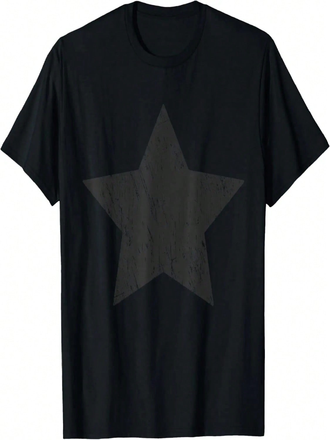 Vintage Black Star Print - Distressed Black Star T-Shirt S разноцветный