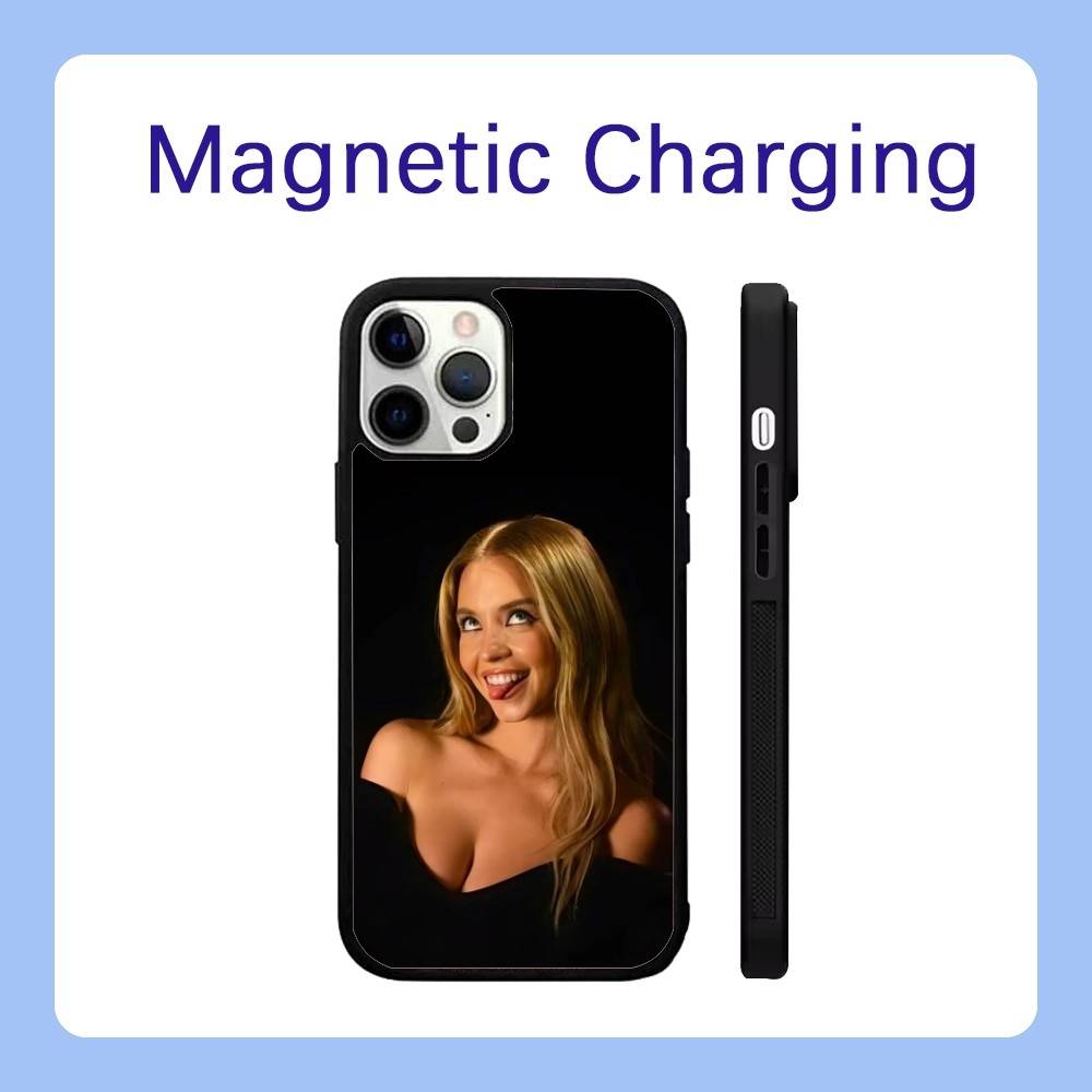

Sydney Sweeney Actor Phone Case For iPhone 16,15,14,13,12,11,Pro,Max,Plus,Mini,SE Magsafe Magnetic Wireless Charging iPhone15