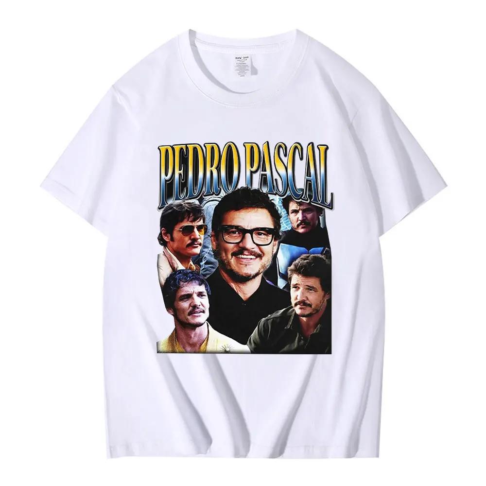 Classic American Movie TV Actor Pedro Pascal Graphic Tshirt Unisex Women Cotton Casual T Shirts Tops Oversized Vintage Streetwear