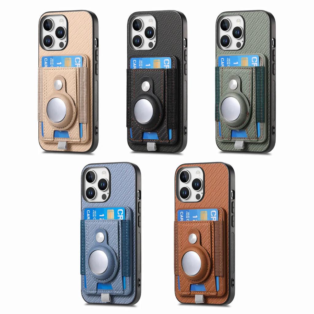 2 in 1 Detachable Cards Solt Wallet For Airtag Case For iPhone 16 Pro Max 15 Plus 14 13 12 11 XS Wireless Charging Stand Cover