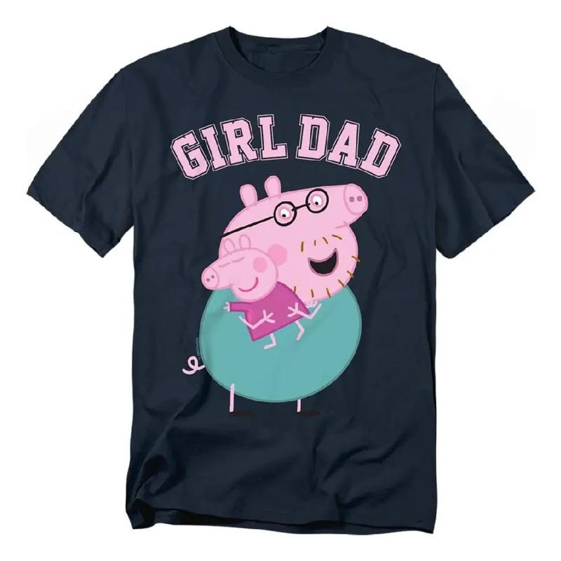Camiseta Unisex Popfunk Peppa Pig Daddy Pig Para Ni?as Y Adu S