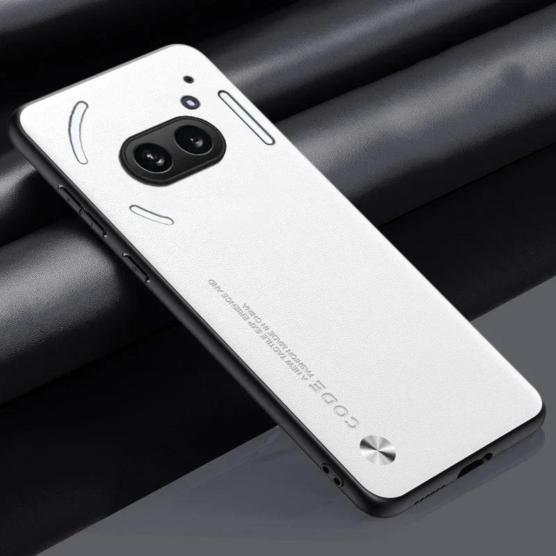 

Простой чехол из искусственной кожи для телефона Nothing Phone 3A Pro, матовый чехол, силиконовый противоударный чехол с мягким краем для Nothing Phone 2A Plus Nothing Phone 3A белый