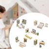 Wooden Dollhouse Furniture Set Children Toy Realistic Mini Scenery Pretend Toys