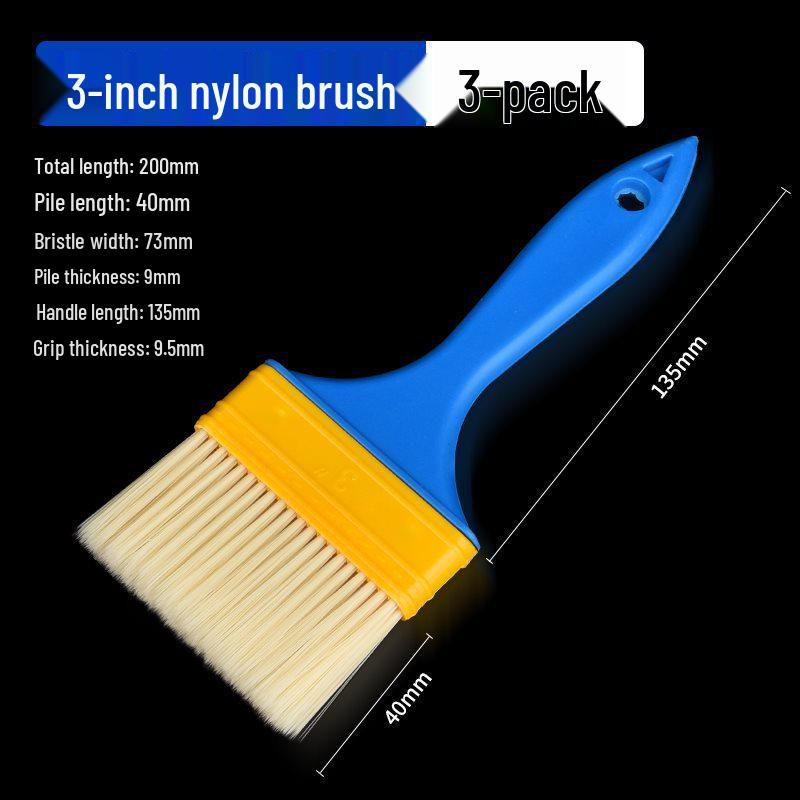 Nylon Bristle Brush for Painting, Coating, Glue, and Industrial Cleaning