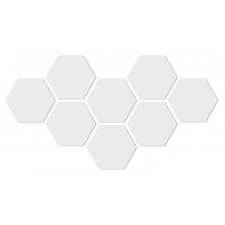 Dekoracyjne Lustro Akrylowe Hex - Srebrne