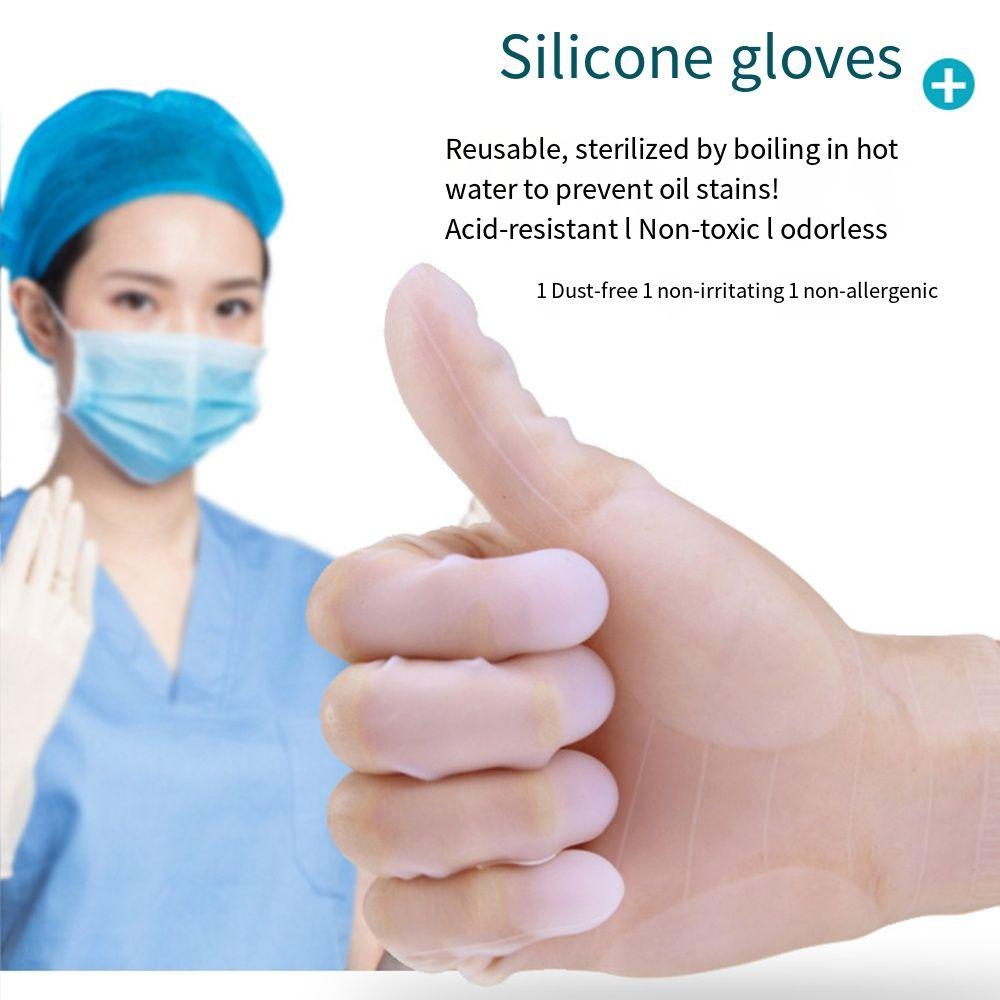 1Pair Reusable Moisturizing Gloves Waterproof Dishwashing Gloves Cleaning Gloves  Casting