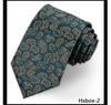 Men's High-End Floral Multi-Black Cashew Print 8cm Tie